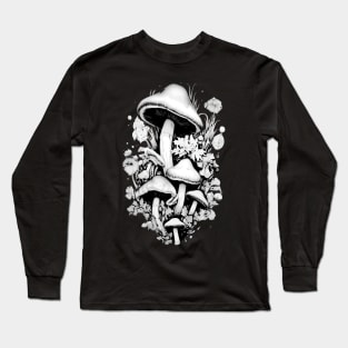 Goth Mushroom Long Sleeve T-Shirt